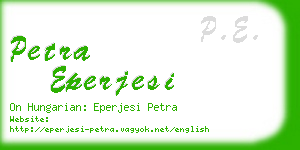 petra eperjesi business card